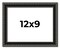 Photo Size Antique Black Picture Frame - UV Acrylic, Foam Board Backing, Hanging Hardware